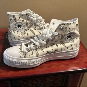 Converse All Star Crystal Energy Platform High Tops Womens 9.5